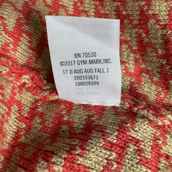 Janie and Jack Girls 4 Knit Cape Pink Coral Houndstooth Bow Preppy Classic - Picture 14 of 14